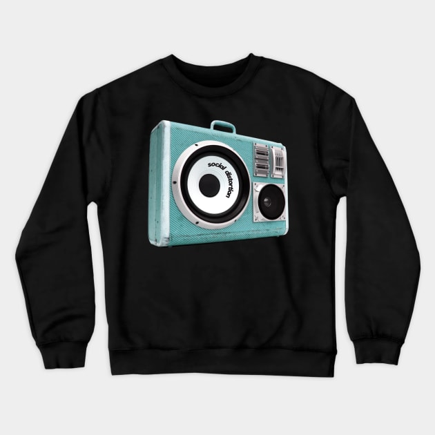 a radio with social distortion sticker Crewneck Sweatshirt by theStickMan_Official